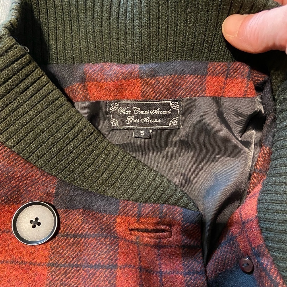 Anthropologie What Goes Around Comes Around buffalo plaid jacket S - Picture 4 of 8